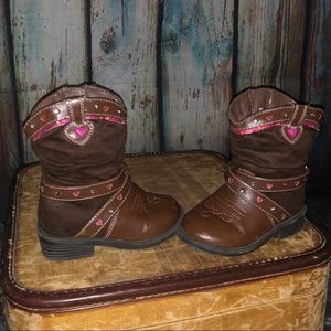 Girls Brown Cowboy boot 2 SZ available 7 & 10